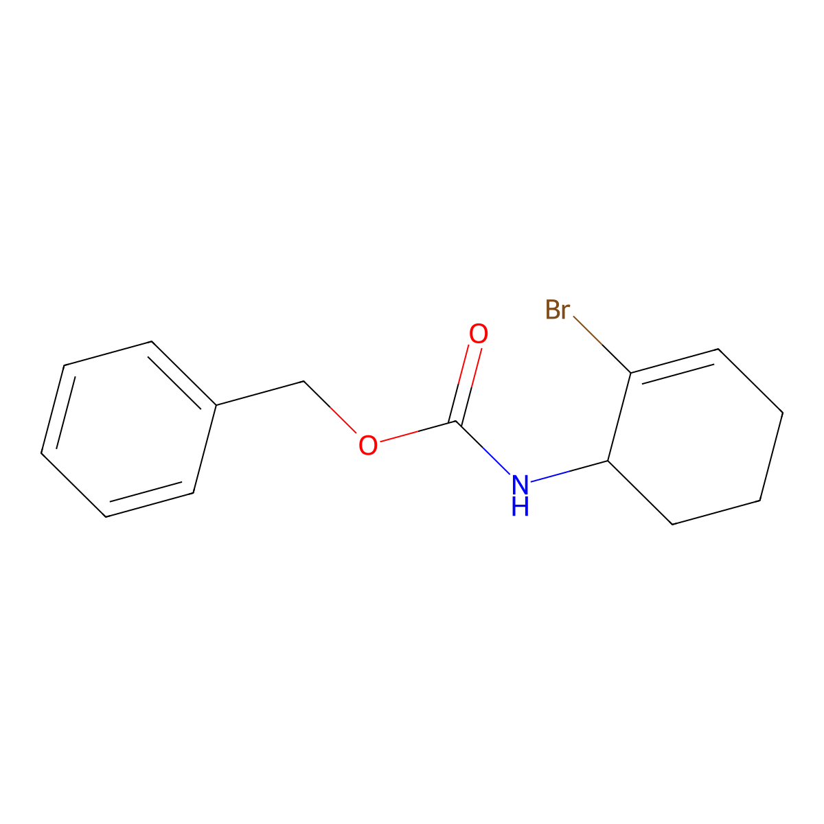benzyl N-(2-bromocyclohex-2-en-1-yl)carbamate molecular structure, CAS 2680846-06-2