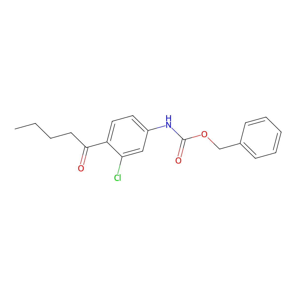 benzyl N-(3-chloro-4-pentanoylphenyl)carbamate molecular structure, CAS 2680846-22-2
