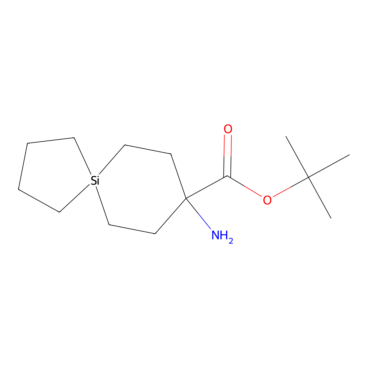 Tert-butyl 8-amino-5-silaspiro[4.5]decane-8-carboxylate molecular structure, CAS 2680846-35-7