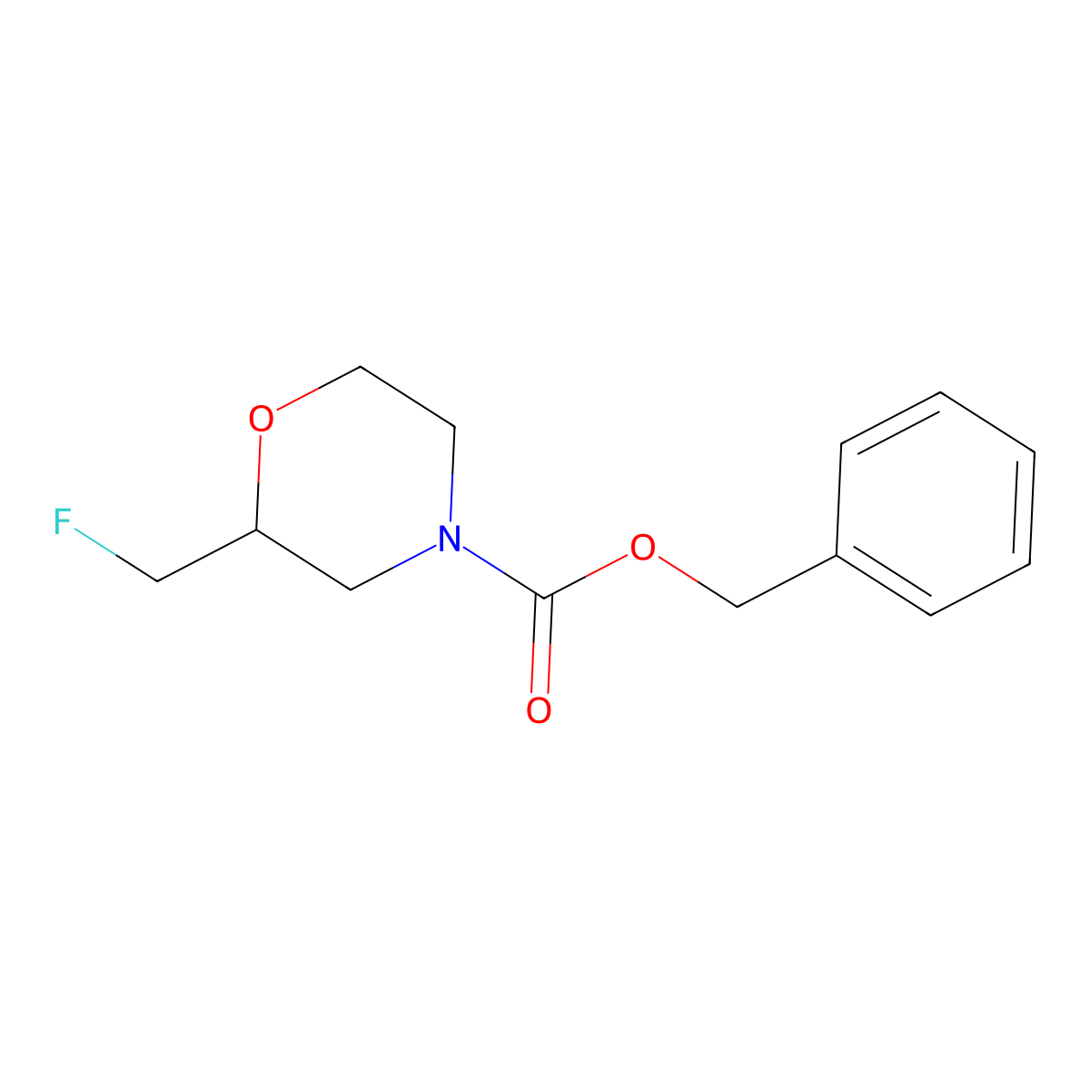 Benzyl 2-(fluoromethyl)morpholine-4-carboxylate molecular structure, CAS 2680846-42-6