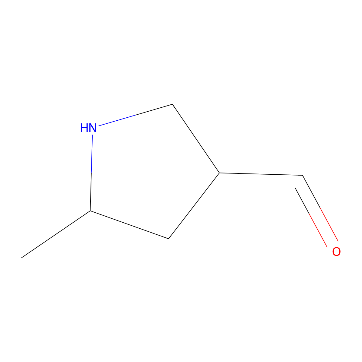 5-Methylpyrrolidine-3-carbaldehyde molecular structure, CAS 2680846-64-2
