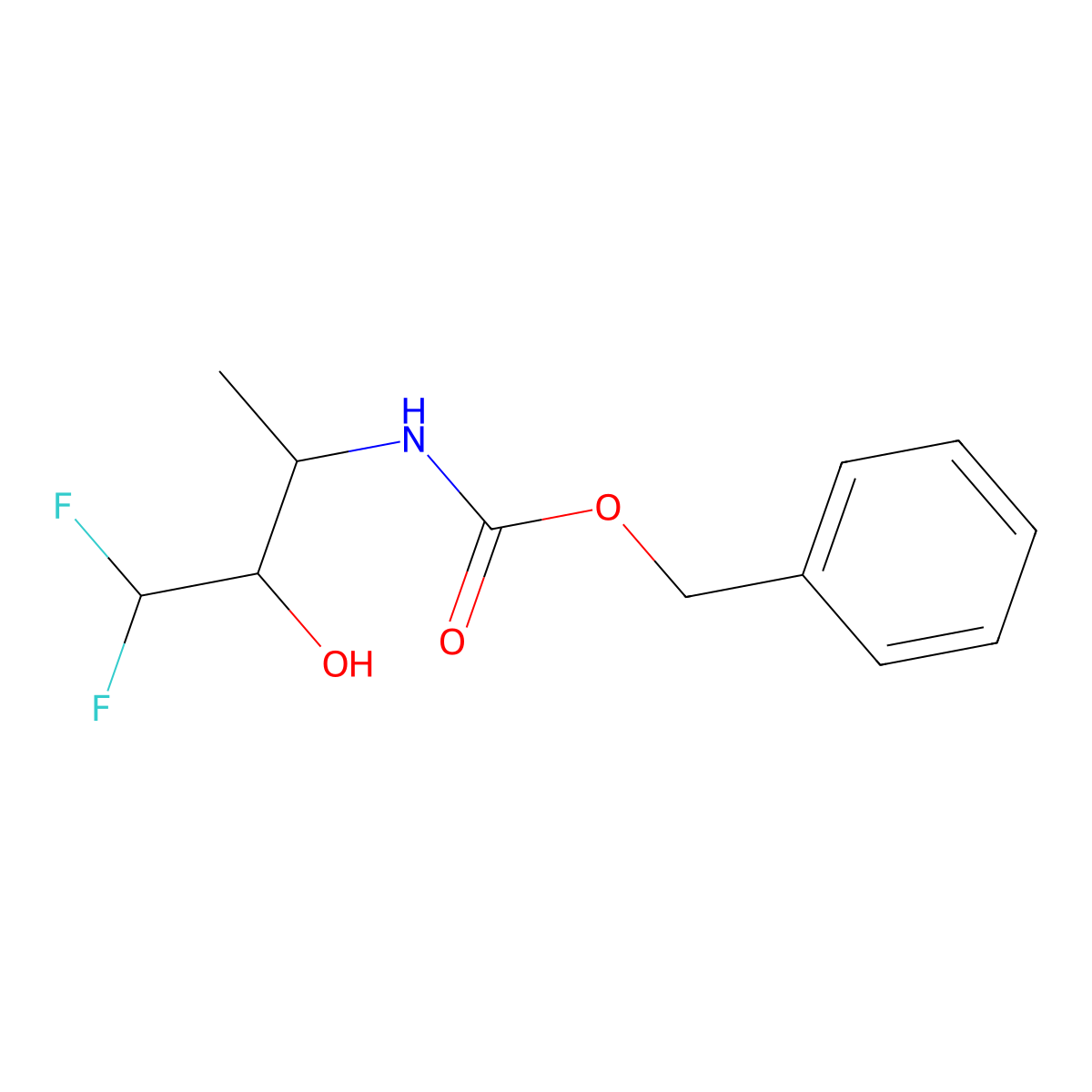 benzyl N-(4,4-difluoro-3-hydroxybutan-2-yl)carbamate molecular structure, CAS 2680846-75-5