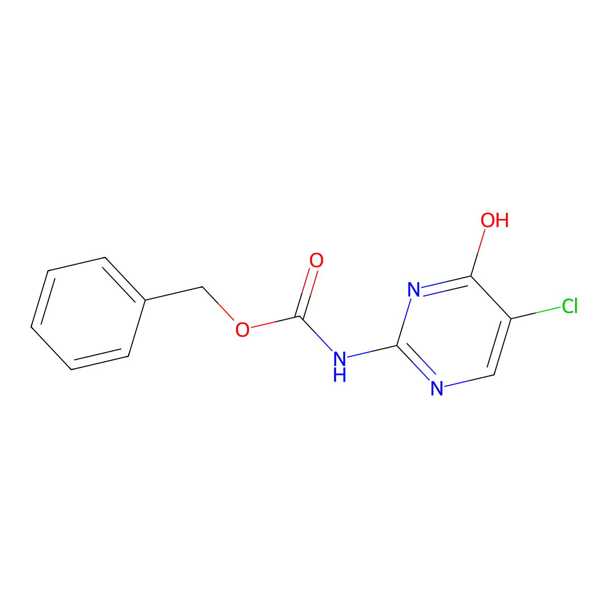 benzyl N-(5-chloro-4-hydroxypyrimidin-2-yl)carbamate molecular structure, CAS 2680846-82-4