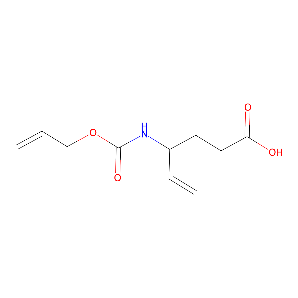 4-{[(Prop-2-en-1-yloxy)carbonyl]amino}hex-5-enoic acid molecular structure, CAS 2680846-86-8