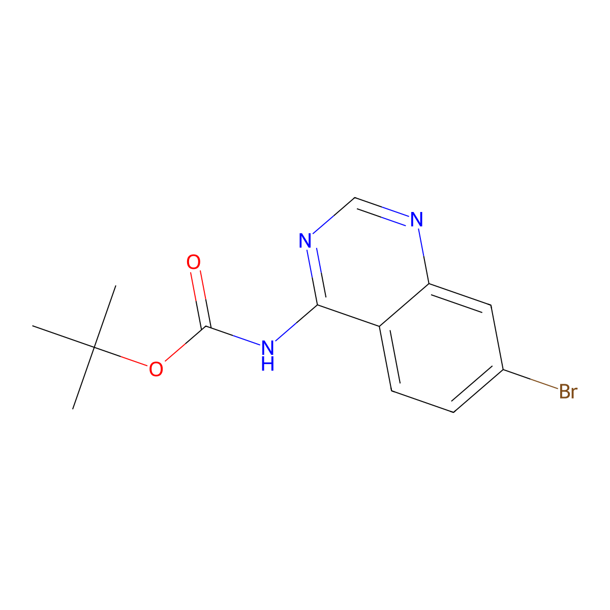 tert-Butyl (7-bromoquinazolin-4-yl)carbamate molecular structure, CAS 2680846-87-9