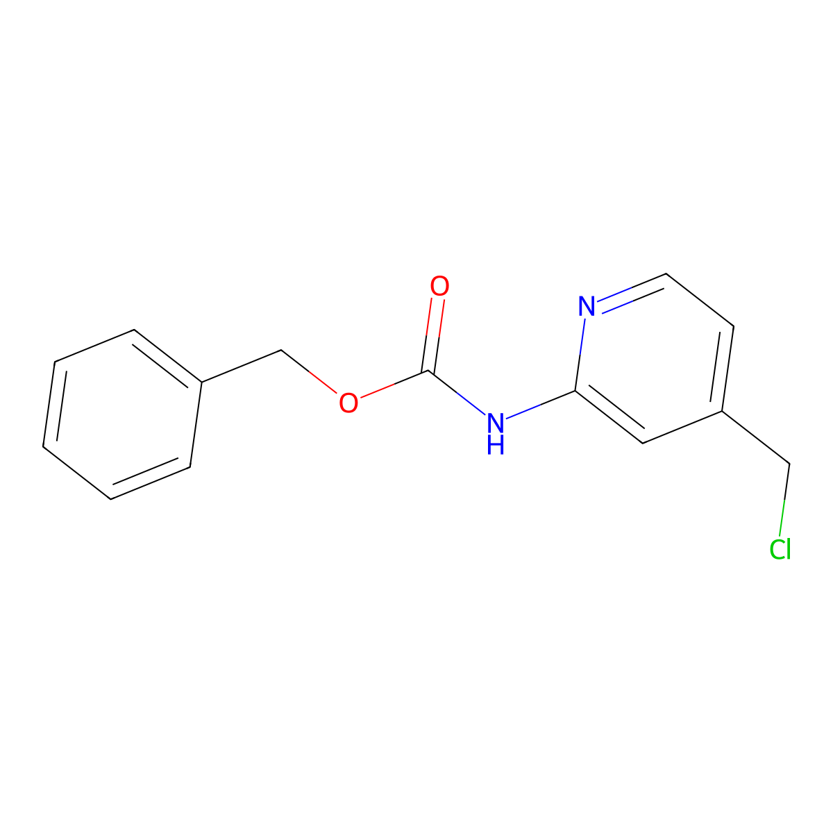 benzyl N-[4-(chloromethyl)pyridin-2-yl]carbamate molecular structure, CAS 2680846-92-6