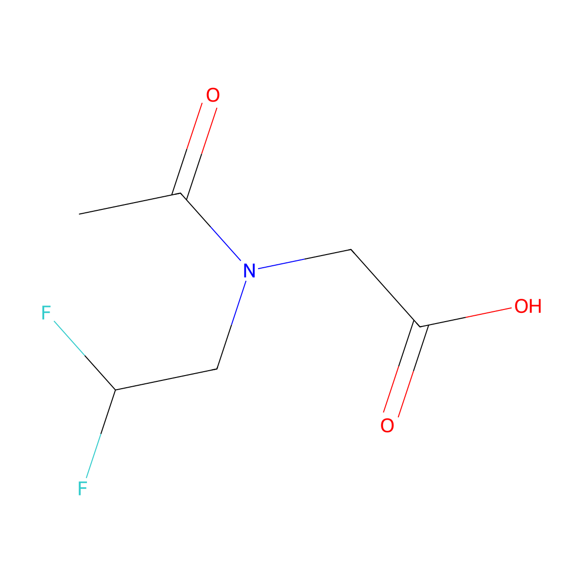 2-[N-(2,2-difluoroethyl)acetamido]acetic acid molecular structure, CAS 2680847-09-8