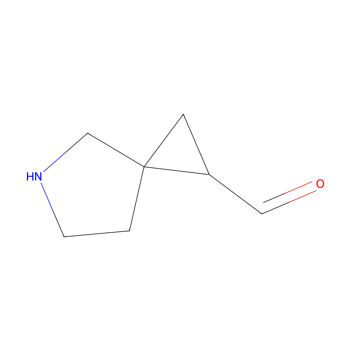 5-Azaspiro[2.4]heptane-1-carbaldehyde molecular structure, CAS 2680847-20-3