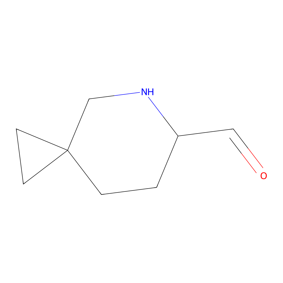 5-Azaspiro[2.5]octane-6-carbaldehyde molecular structure, CAS 2680847-54-3