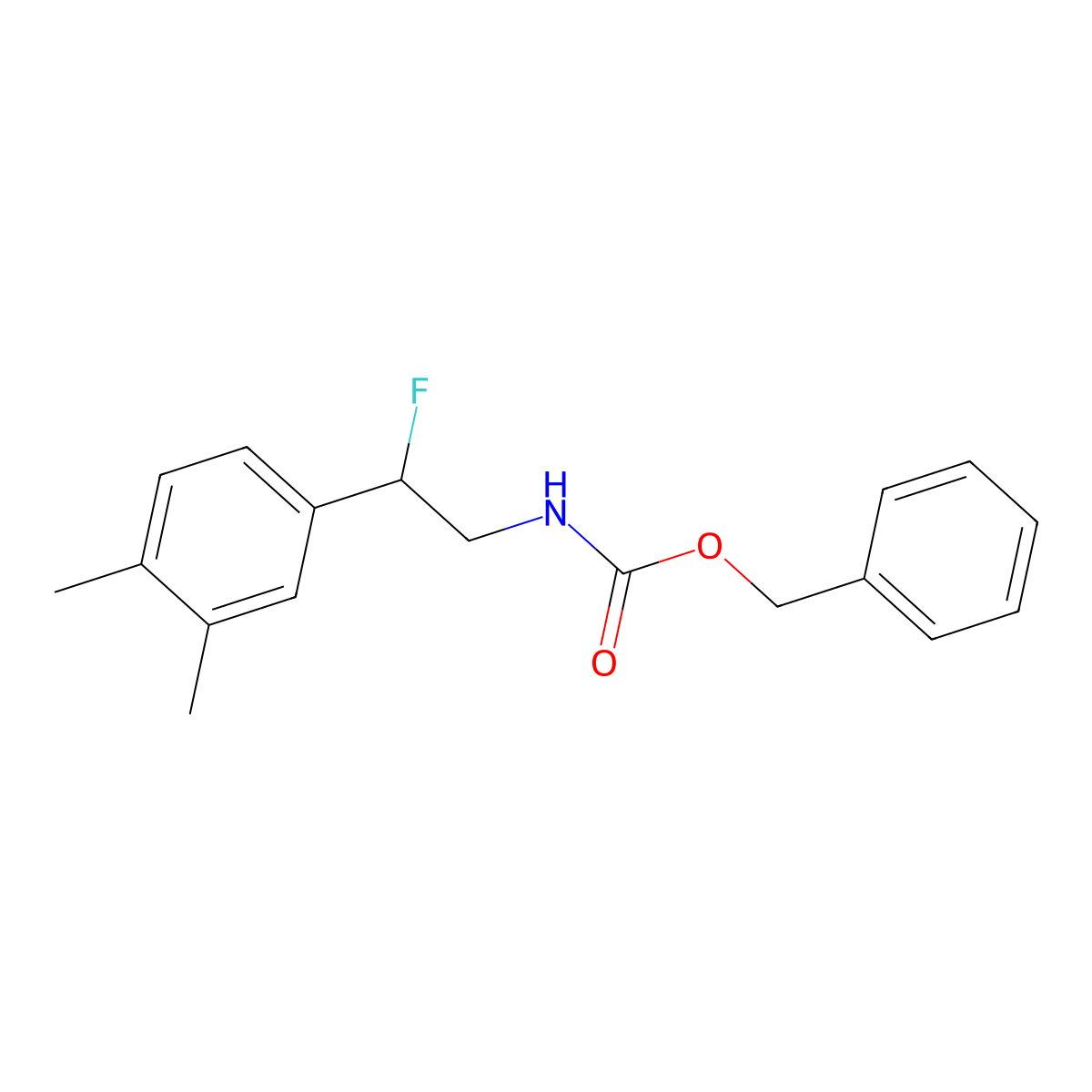 benzyl N-[2-(3,4-dimethylphenyl)-2-fluoroethyl]carbamate molecular structure, CAS 2680847-55-4
