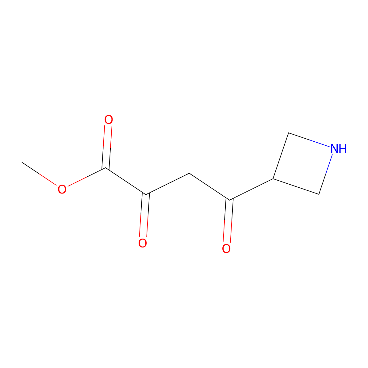 Methyl 4-(azetidin-3-yl)-2,4-dioxobutanoate molecular structure, CAS 2680847-59-8