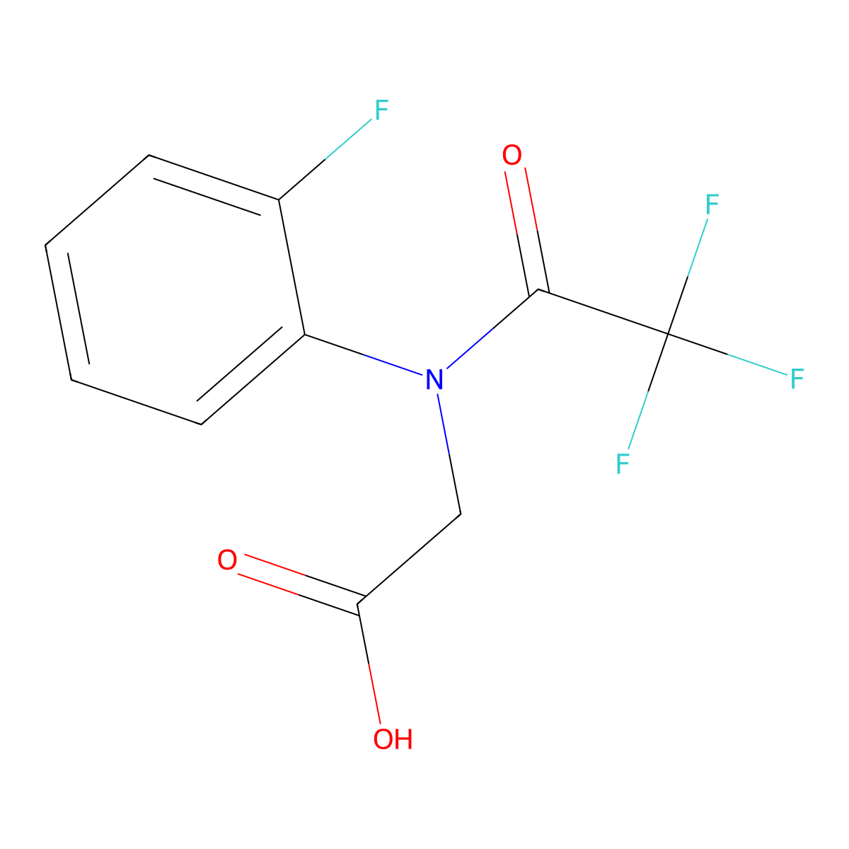 2-[2,2,2-trifluoro-N-(2-fluorophenyl)acetamido]acetic acid molecular structure, CAS 2680847-61-2