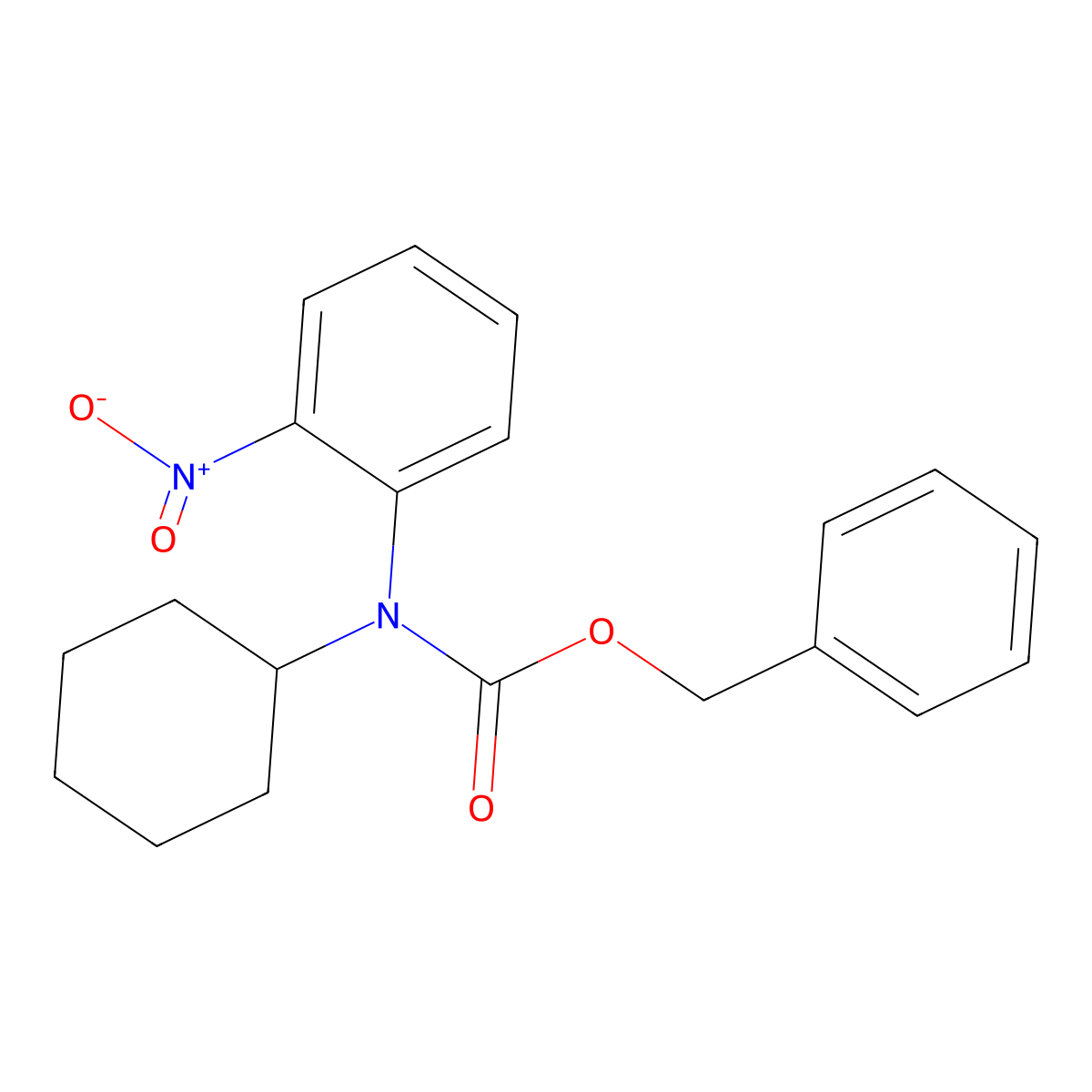 benzyl N-cyclohexyl-N-(2-nitrophenyl)carbamate molecular structure, CAS 2680847-74-7