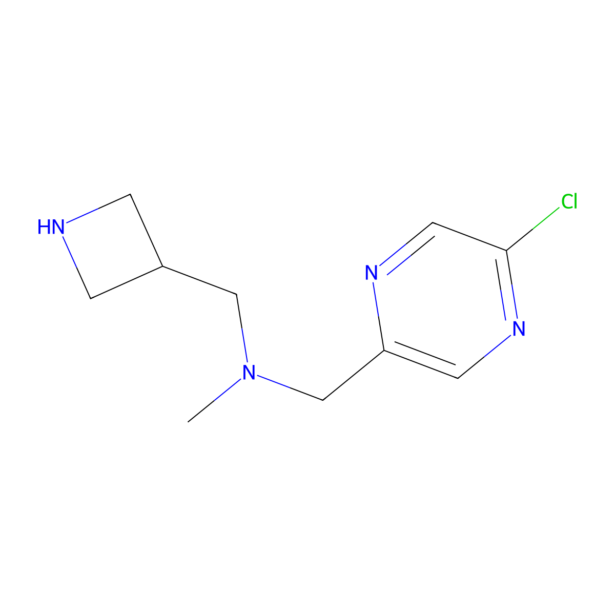[(Azetidin-3-yl)methyl][(5-chloropyrazin-2-yl)methyl]methylamine molecular structure, CAS 2680847-81-6