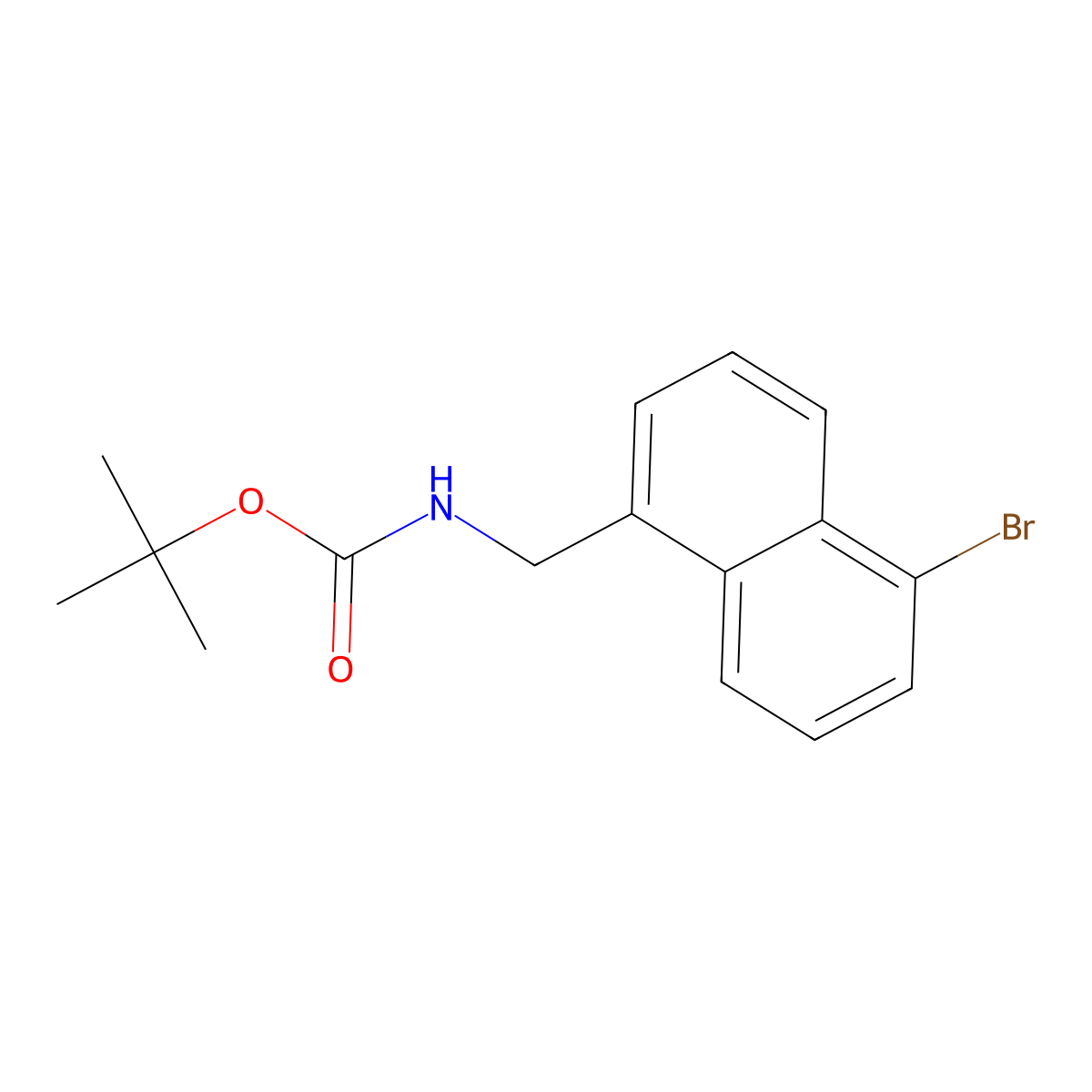 tert-butyl N-[(5-bromonaphthalen-1-yl)methyl]carbamate molecular structure, CAS 2680847-82-7