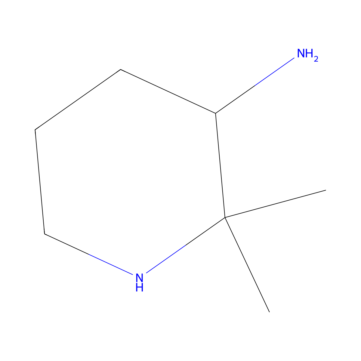 2,2-Dimethylpiperidin-3-amine molecular structure, CAS 2680847-99-6