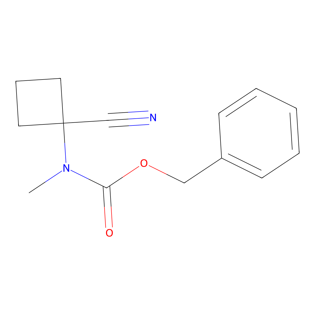 benzyl N-(1-cyanocyclobutyl)-N-methylcarbamate molecular structure, CAS 2680848-00-2