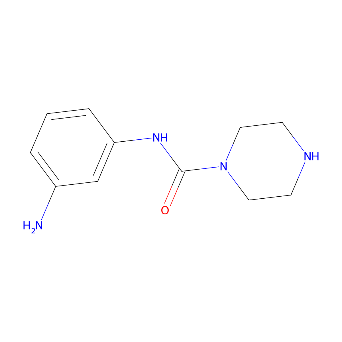 N-(3-aminophenyl)piperazine-1-carboxamide molecular structure, CAS 2680848-48-8