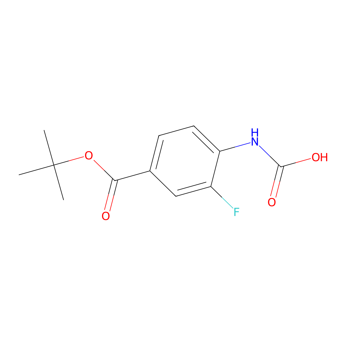{4-[(Tert-butoxy)carbonyl]-2-fluorophenyl}carbamic acid molecular structure, CAS 2680848-52-4