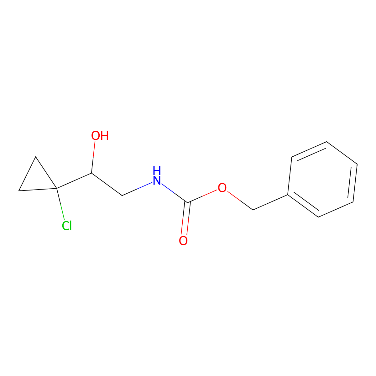benzyl N-[2-(1-chlorocyclopropyl)-2-hydroxyethyl]carbamate molecular structure, CAS 2680848-54-6