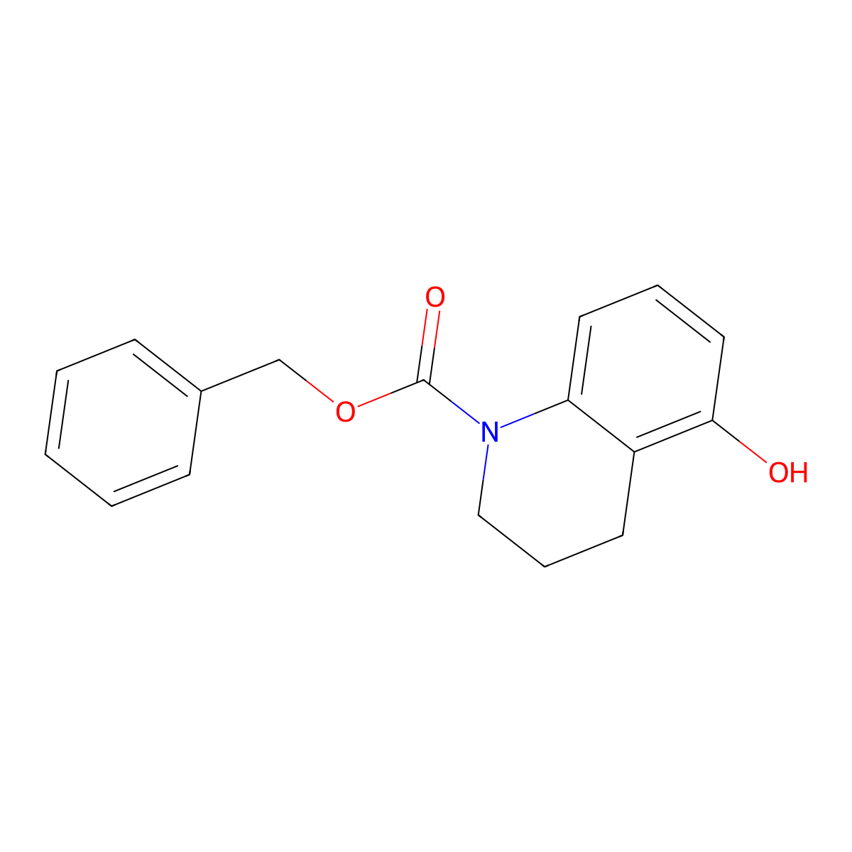 Benzyl 5-hydroxy-1,2,3,4-tetrahydroquinoline-1-carboxylate molecular structure, CAS 2680848-57-9