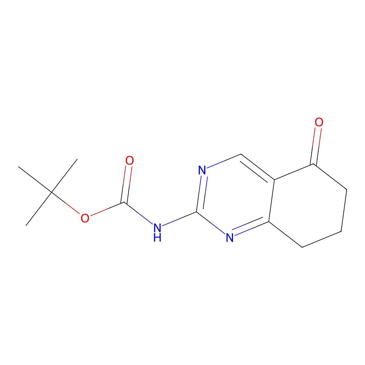 tert-butyl N-(5-oxo-5,6,7,8-tetrahydroquinazolin-2-yl)carbamate molecular structure, CAS 2680848-92-2