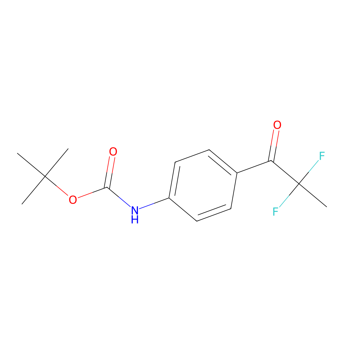 tert-butyl N-[4-(2,2-difluoropropanoyl)phenyl]carbamate molecular structure, CAS 2680848-94-4