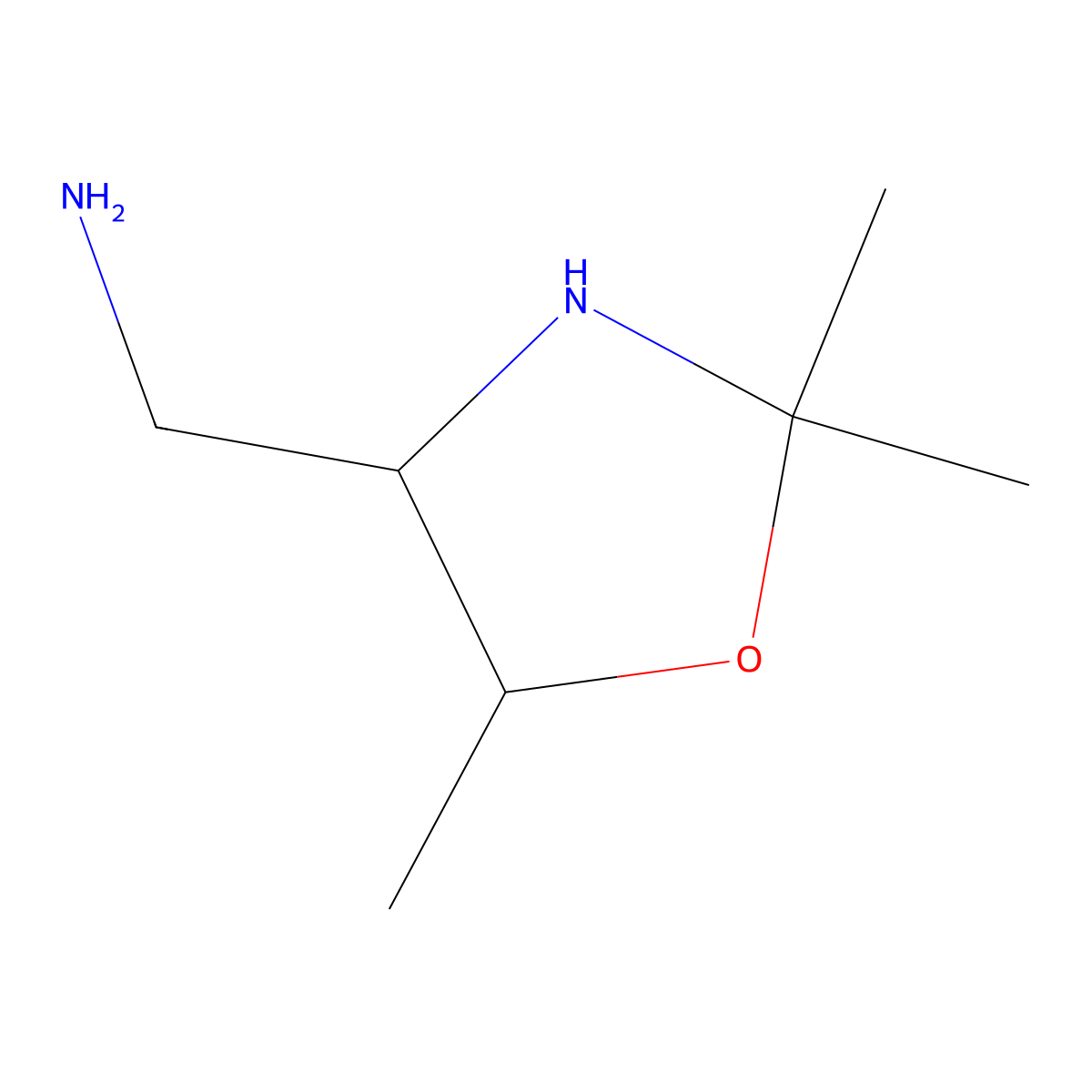 1-(2,2,5-Trimethyl-1,3-oxazolidin-4-yl)methanamine molecular structure, CAS 2680849-06-1