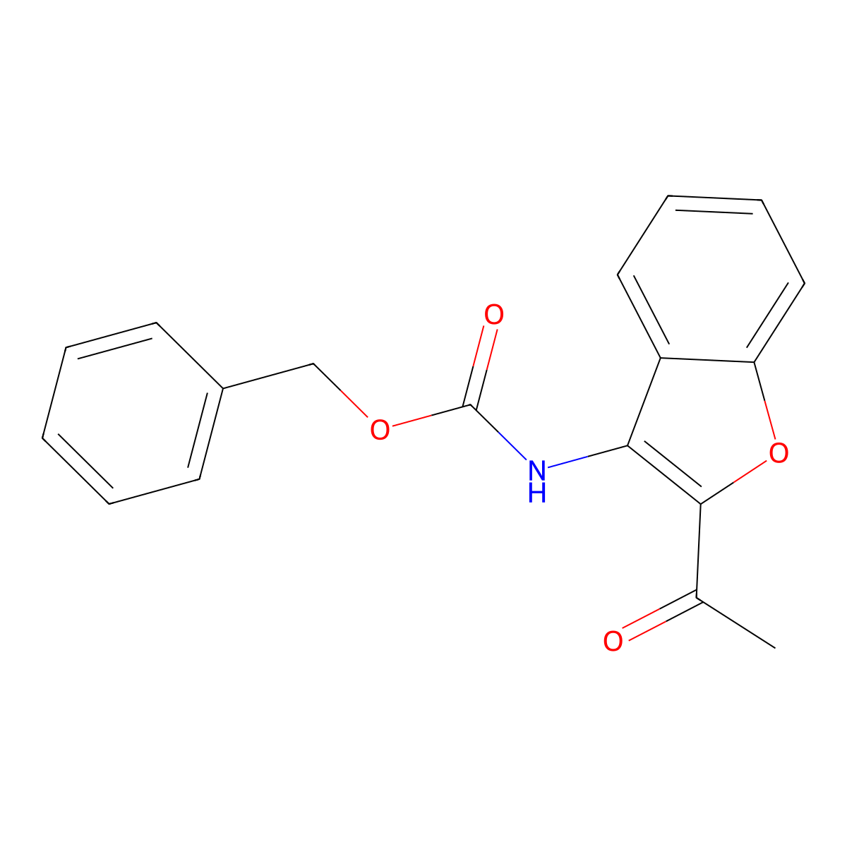 benzyl N-(2-acetyl-1-benzofuran-3-yl)carbamate molecular structure, CAS 2680849-08-3