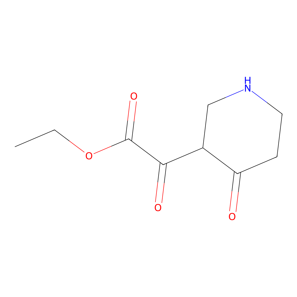 Ethyl 2-oxo-2-(4-oxopiperidin-3-yl)acetate molecular structure, CAS 2680849-24-3
