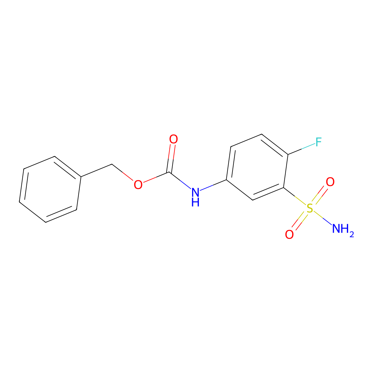 benzyl N-(4-fluoro-3-sulfamoylphenyl)carbamate molecular structure, CAS 2680849-38-9