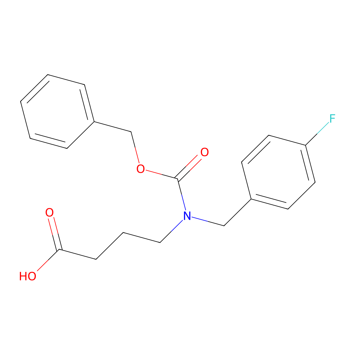 4-{[(Benzyloxy)carbonyl][(4-fluorophenyl)methyl]amino}butanoic acid molecular structure, CAS 2680849-53-8