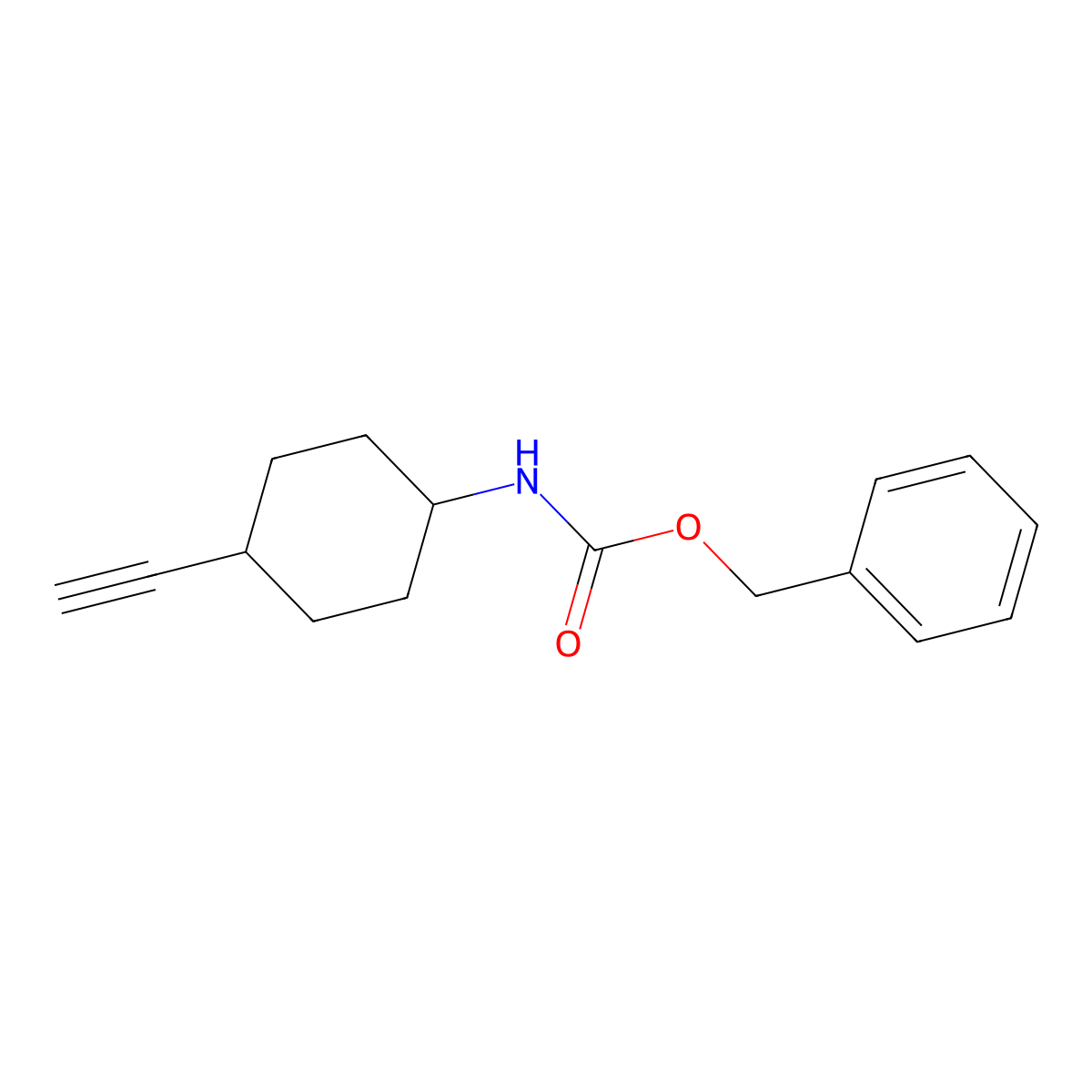 Benzyl ((1r,4r)-4-ethynylcyclohexyl)carbamate molecular structure, CAS 2680849-78-7