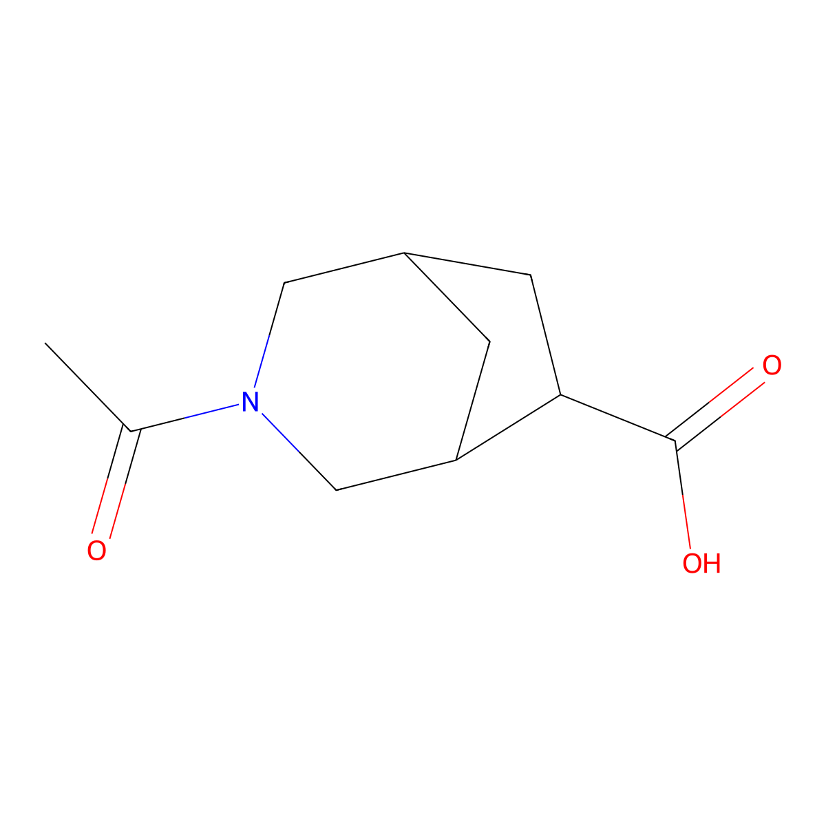 3-Acetyl-3-azabicyclo[3.2.1]octane-6-carboxylic acid molecular structure, CAS 2680850-11-5