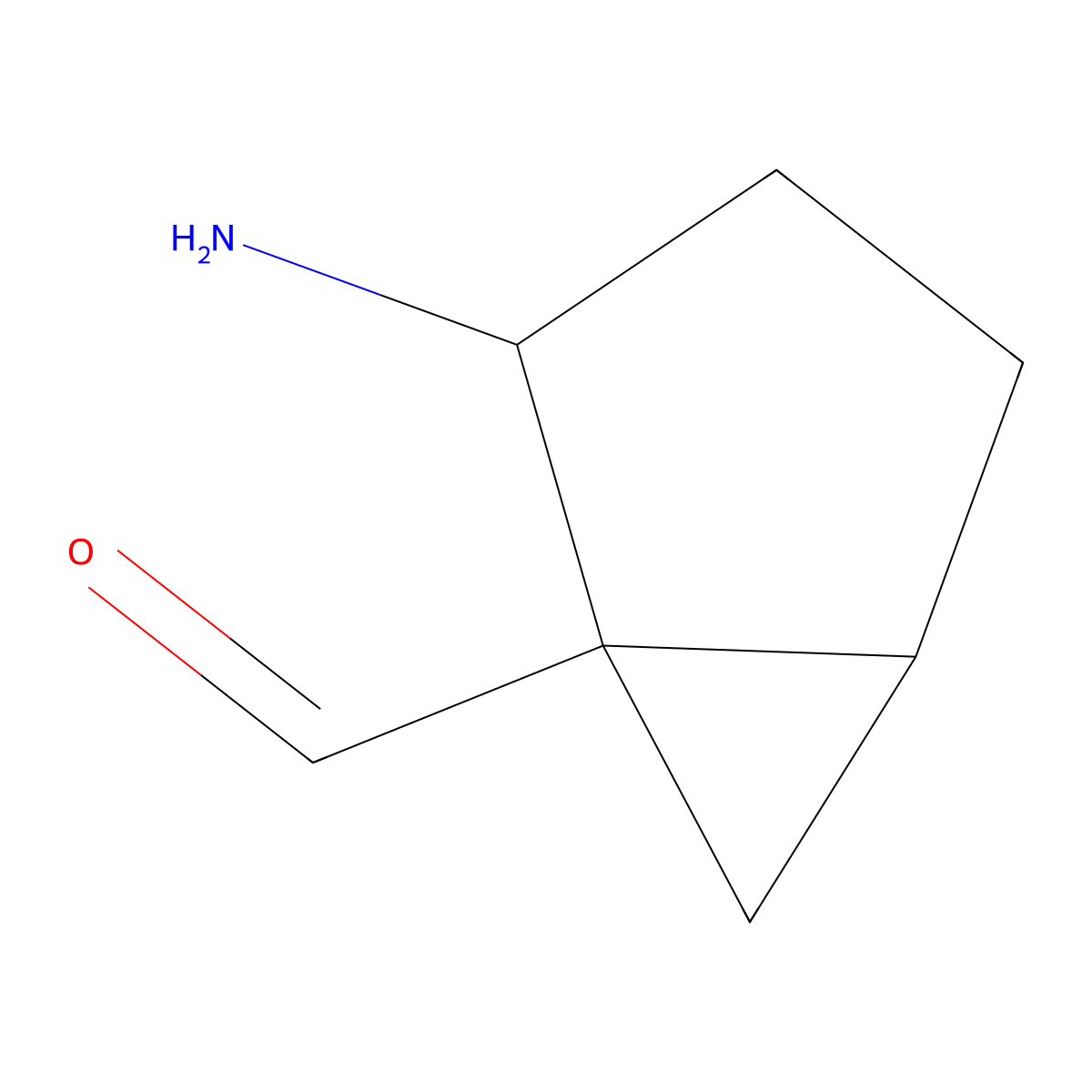 2-Aminobicyclo[3.1.0]hexane-1-carbaldehyde molecular structure, CAS 2680850-20-6