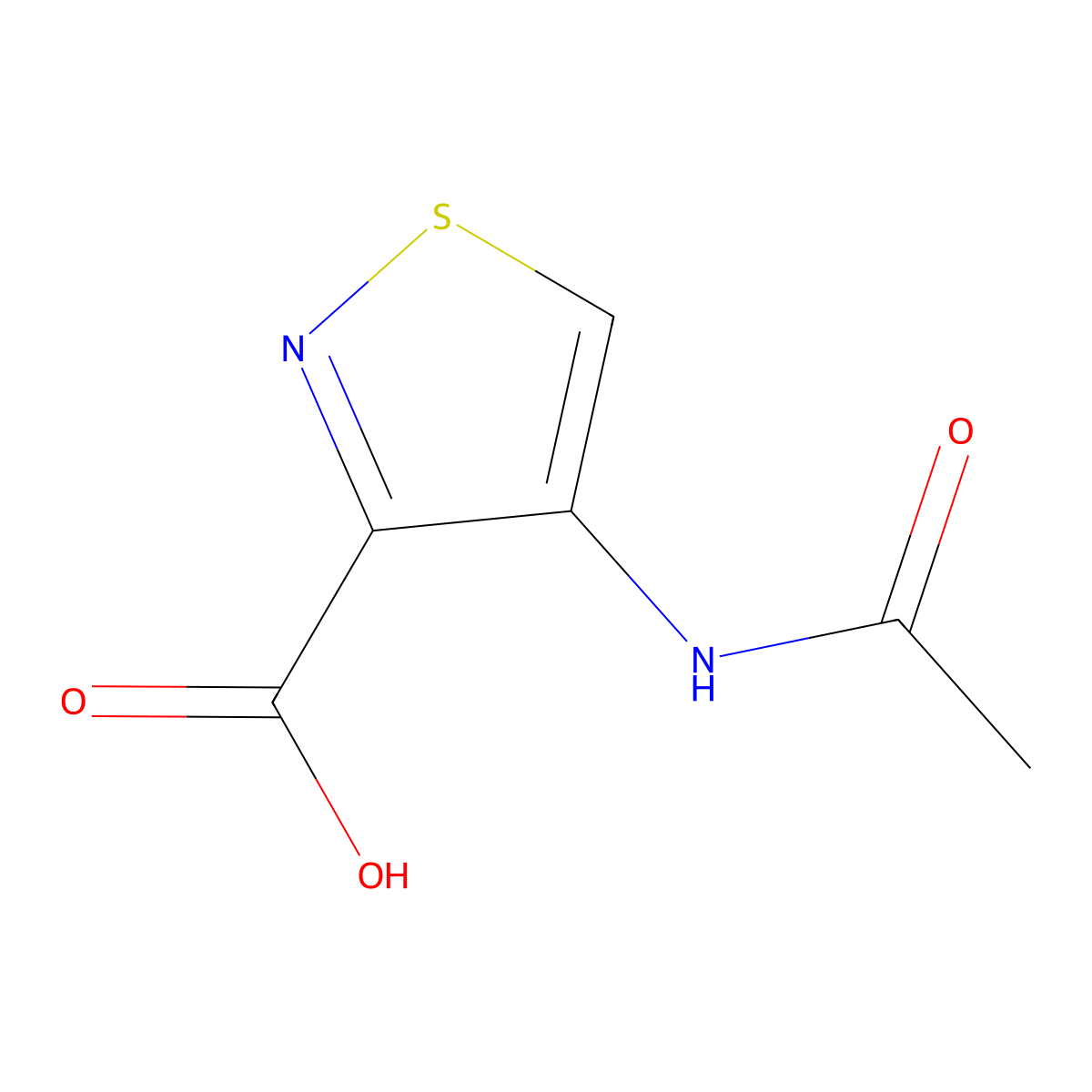 4-Acetamido-1,2-thiazole-3-carboxylic acid molecular structure, CAS 2680850-26-2