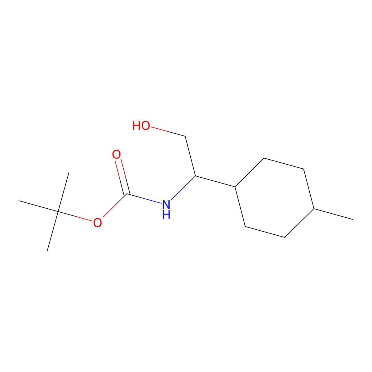tert-butyl N-[2-hydroxy-1-(4-methylcyclohexyl)ethyl]carbamate molecular structure, CAS 2680850-33-1