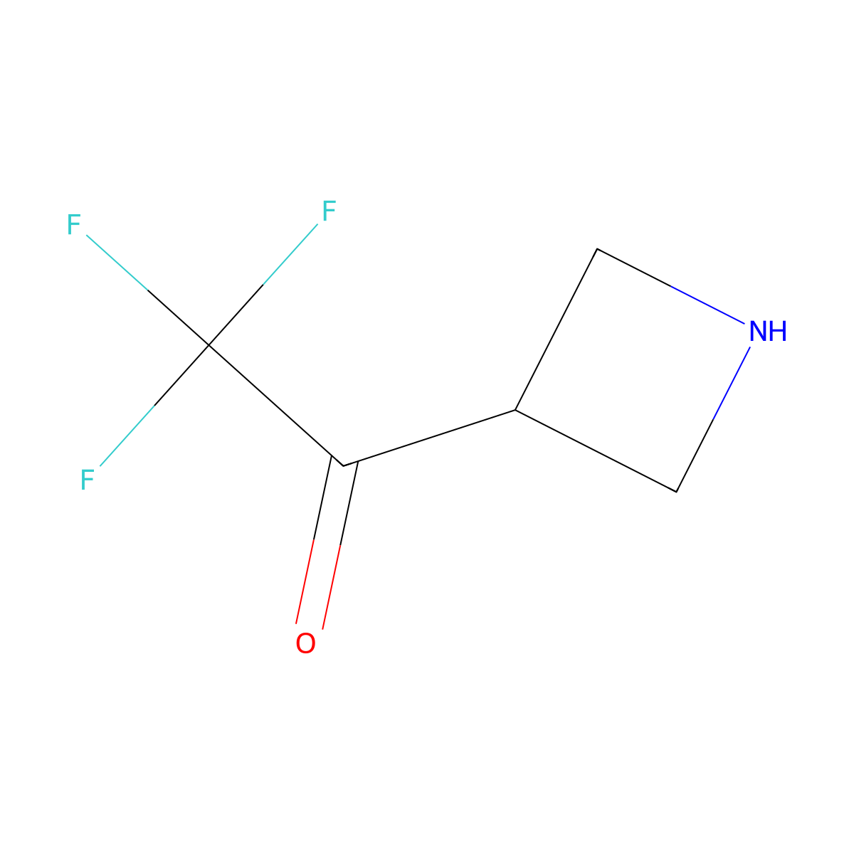 1-(Azetidin-3-yl)-2,2,2-trifluoroethan-1-one molecular structure, CAS 2680850-40-0
