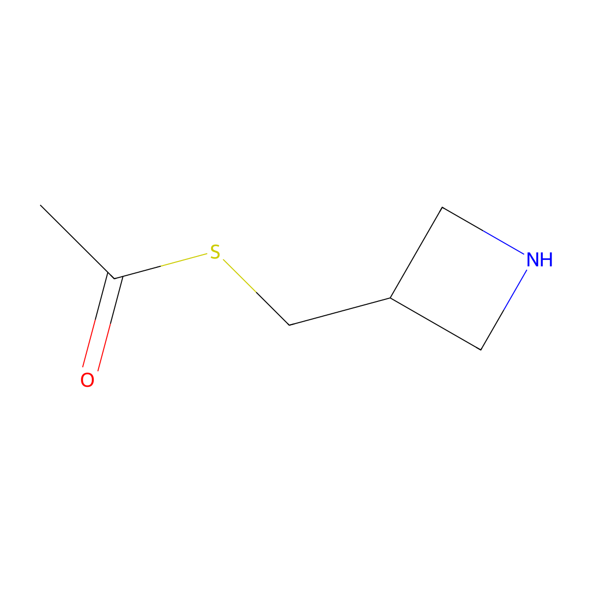 1-{[(Azetidin-3-yl)methyl]sulfanyl}ethan-1-one molecular structure, CAS 2680850-42-2