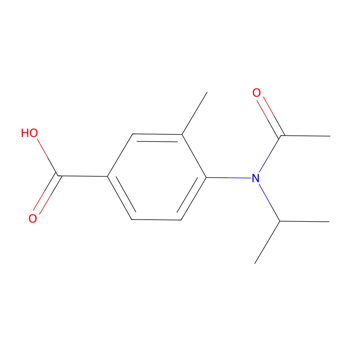 3-methyl-4-[N-(propan-2-yl)acetamido]benzoic acid molecular structure, CAS 2680850-54-6