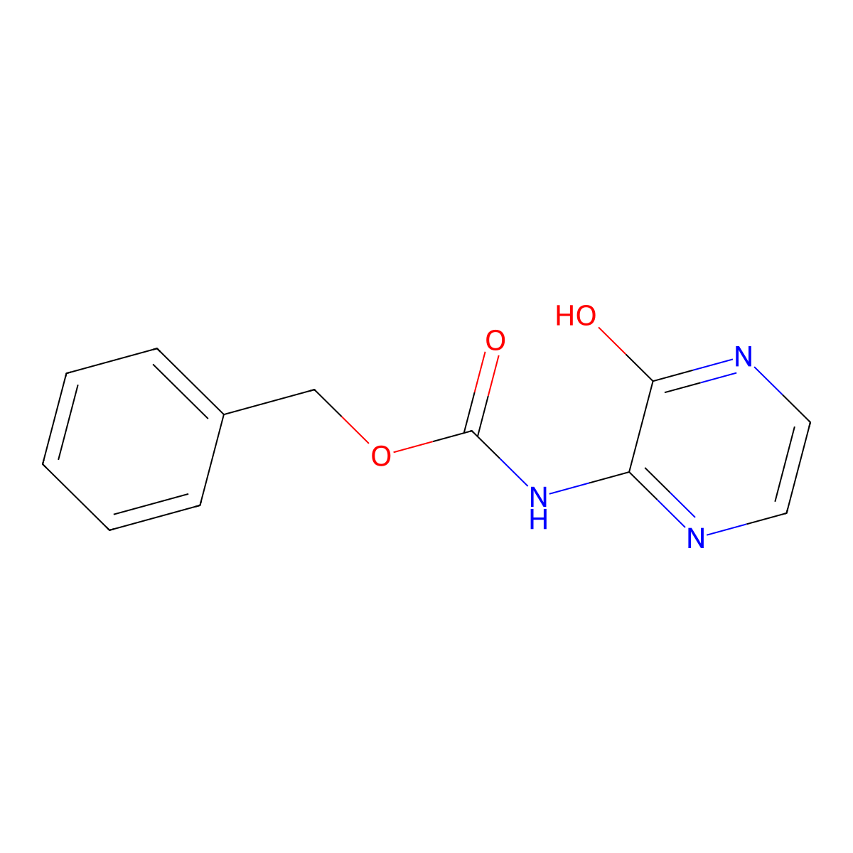 benzyl N-(3-hydroxypyrazin-2-yl)carbamate molecular structure, CAS 2680850-60-4