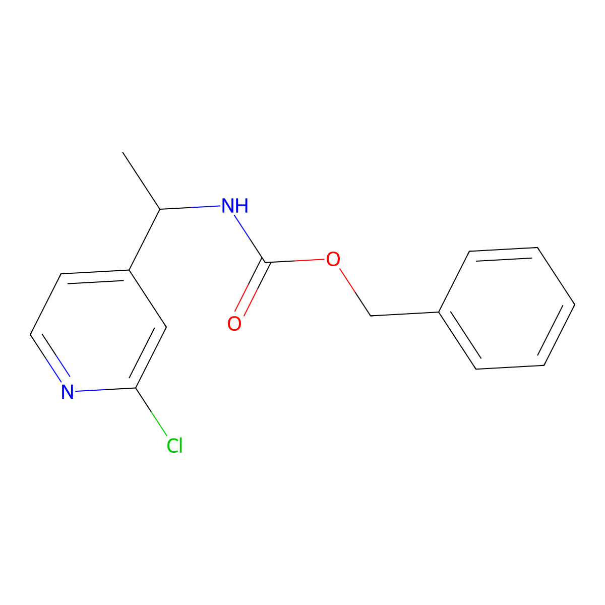benzyl N-[1-(2-chloropyridin-4-yl)ethyl]carbamate molecular structure, CAS 2680850-66-0