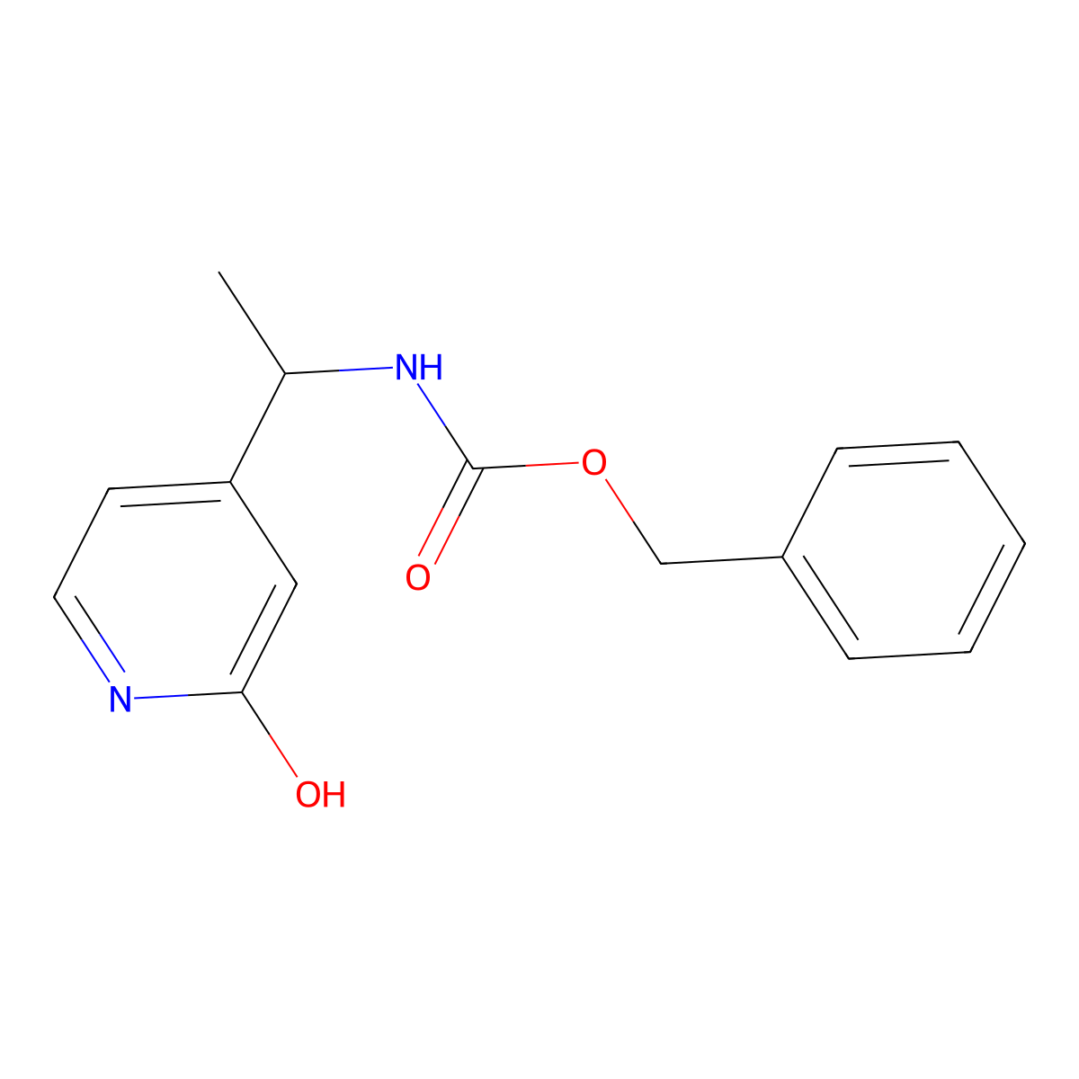benzyl N-[1-(2-hydroxypyridin-4-yl)ethyl]carbamate molecular structure, CAS 2680850-70-6