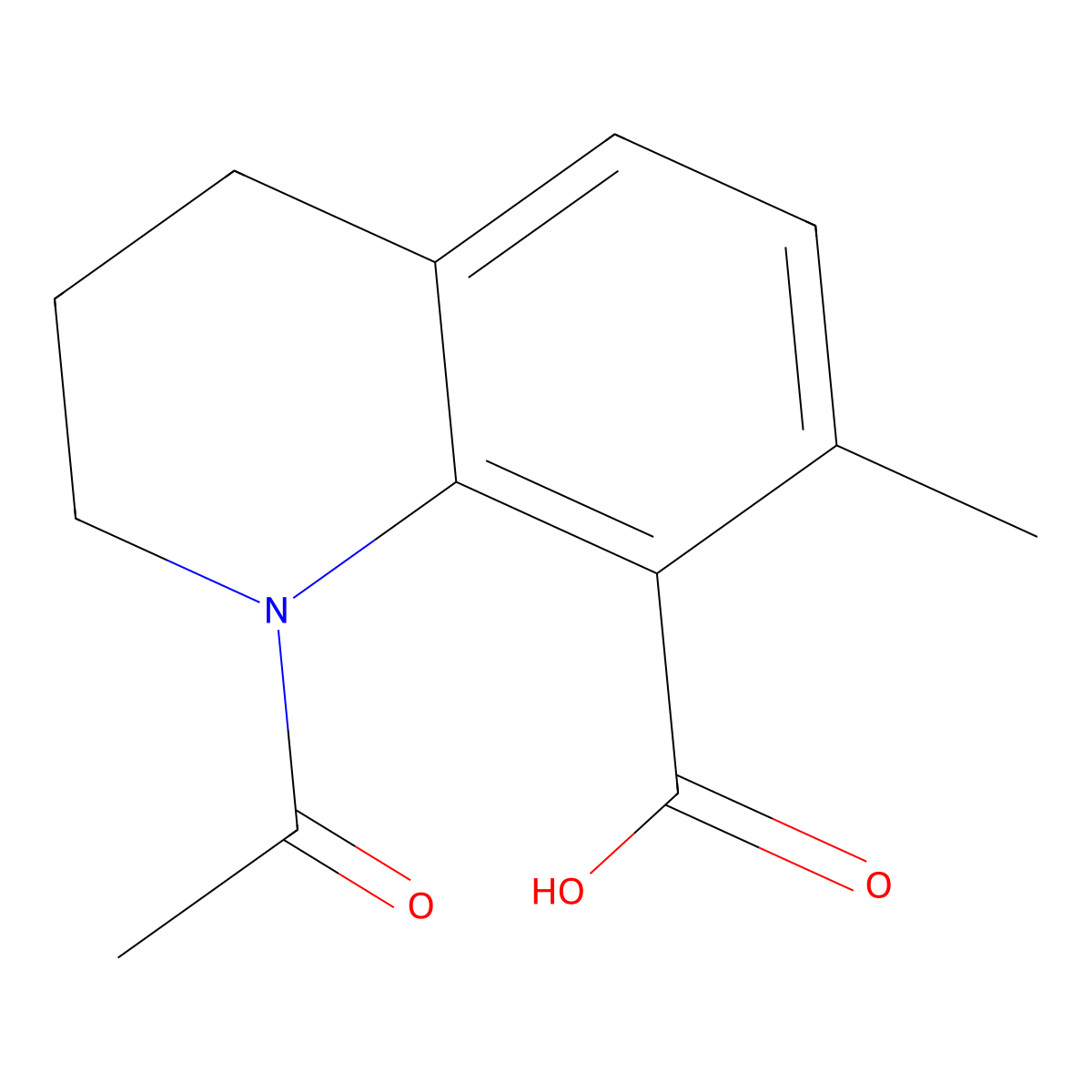 1-Acetyl-7-methyl-1,2,3,4-tetrahydroquinoline-8-carboxylic acid molecular structure, CAS 2680850-74-0