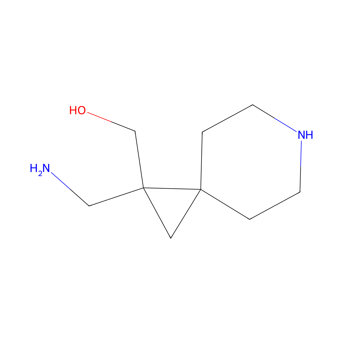 [1-(Aminomethyl)-6-azaspiro[2.5]octan-1-yl]methanol molecular structure, CAS 2680851-10-7