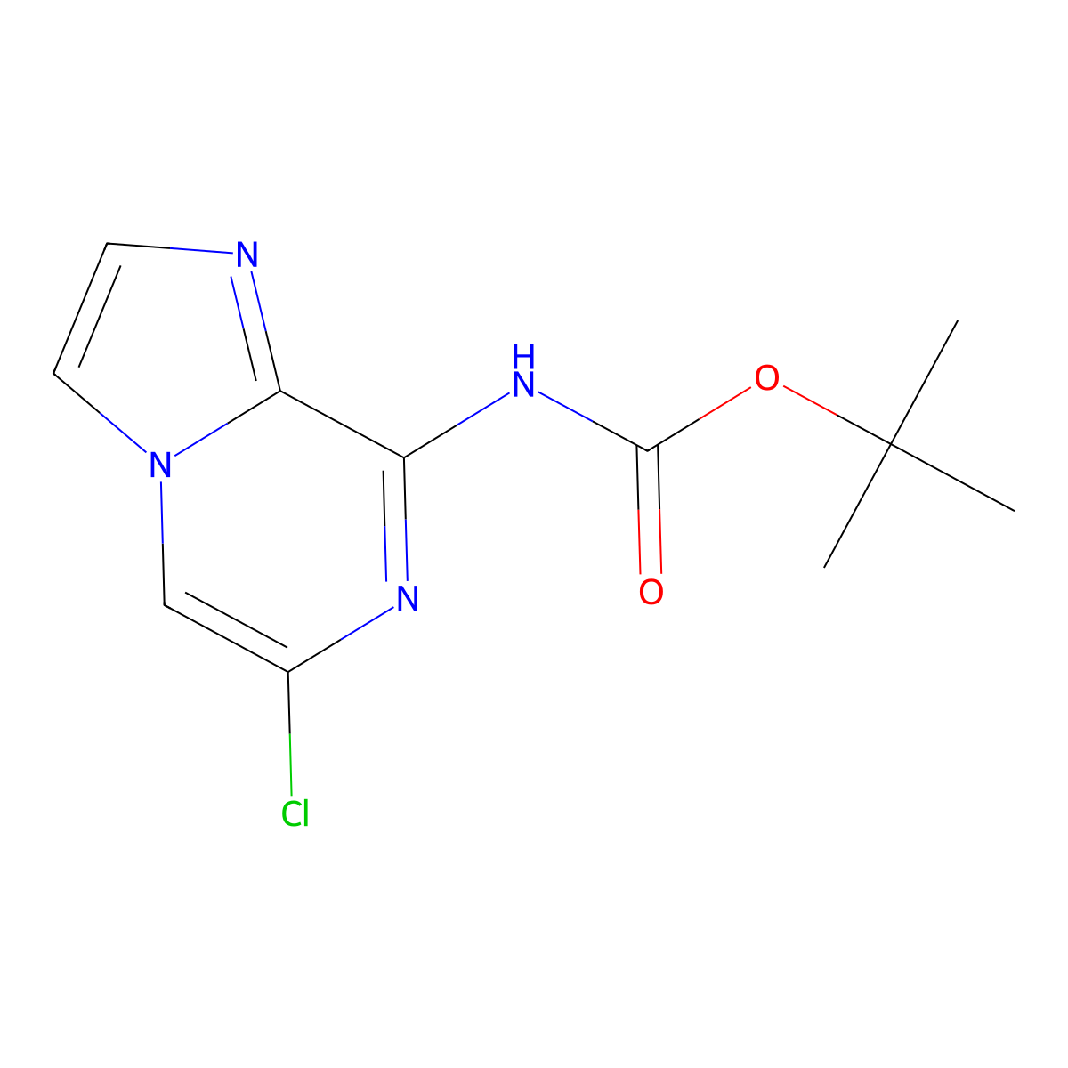tert-butyl N-{6-chloroimidazo[1,2-a]pyrazin-8-yl}carbamate molecular structure, CAS 2680851-12-9