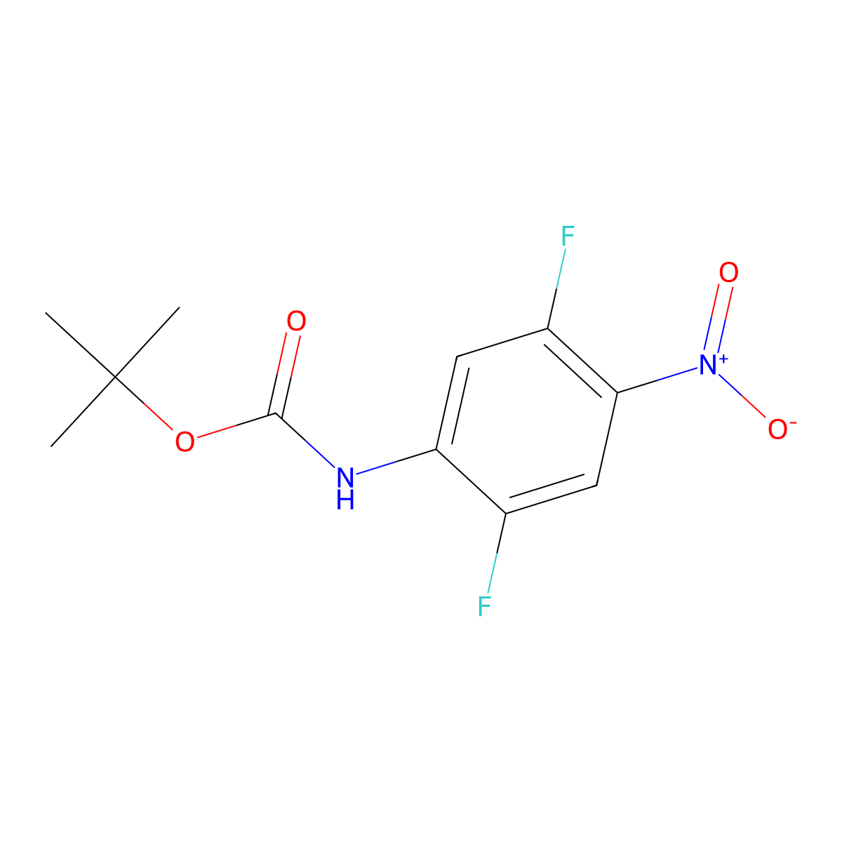 tert-butyl N-(2,5-difluoro-4-nitrophenyl)carbamate molecular structure, CAS 2680851-13-0