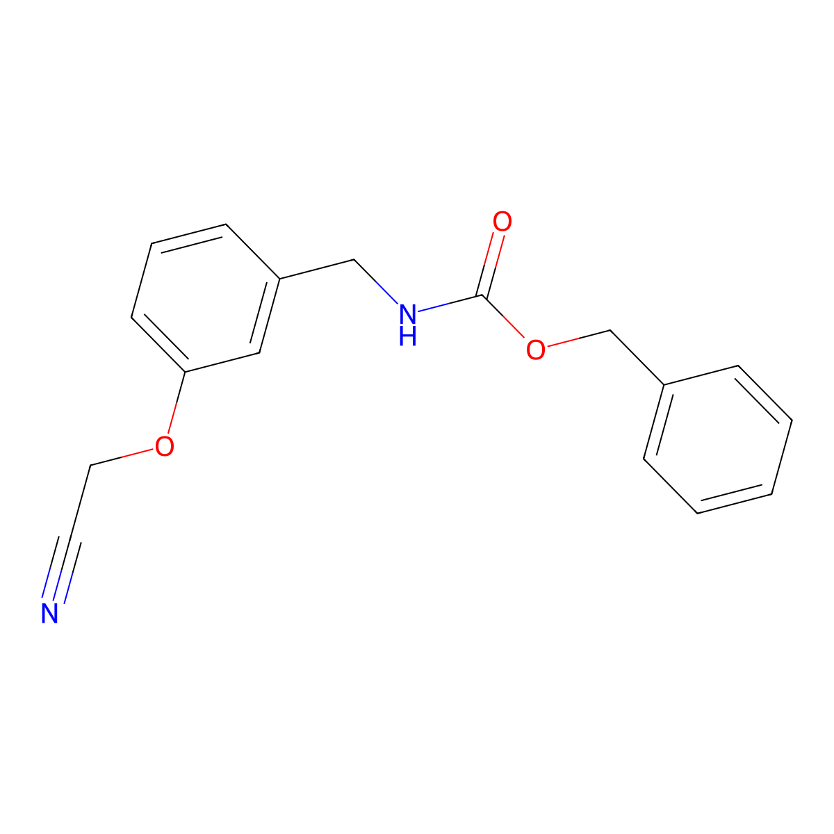 benzyl N-{[3-(cyanomethoxy)phenyl]methyl}carbamate molecular structure, CAS 2680851-24-3