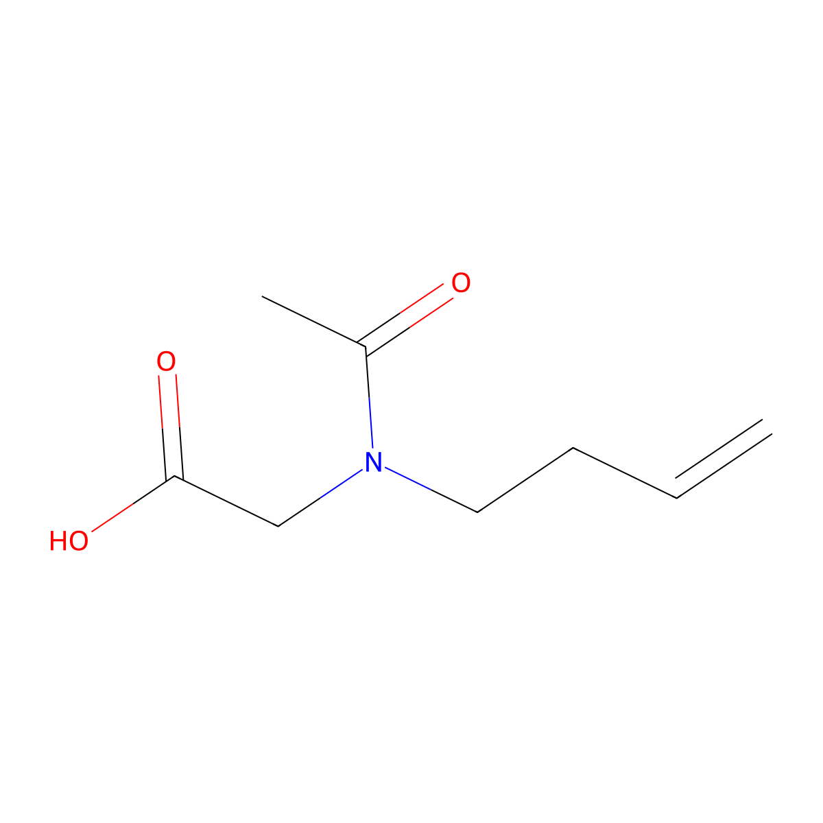 2-[N-(but-3-en-1-yl)acetamido]acetic acid molecular structure, CAS 2680851-25-4