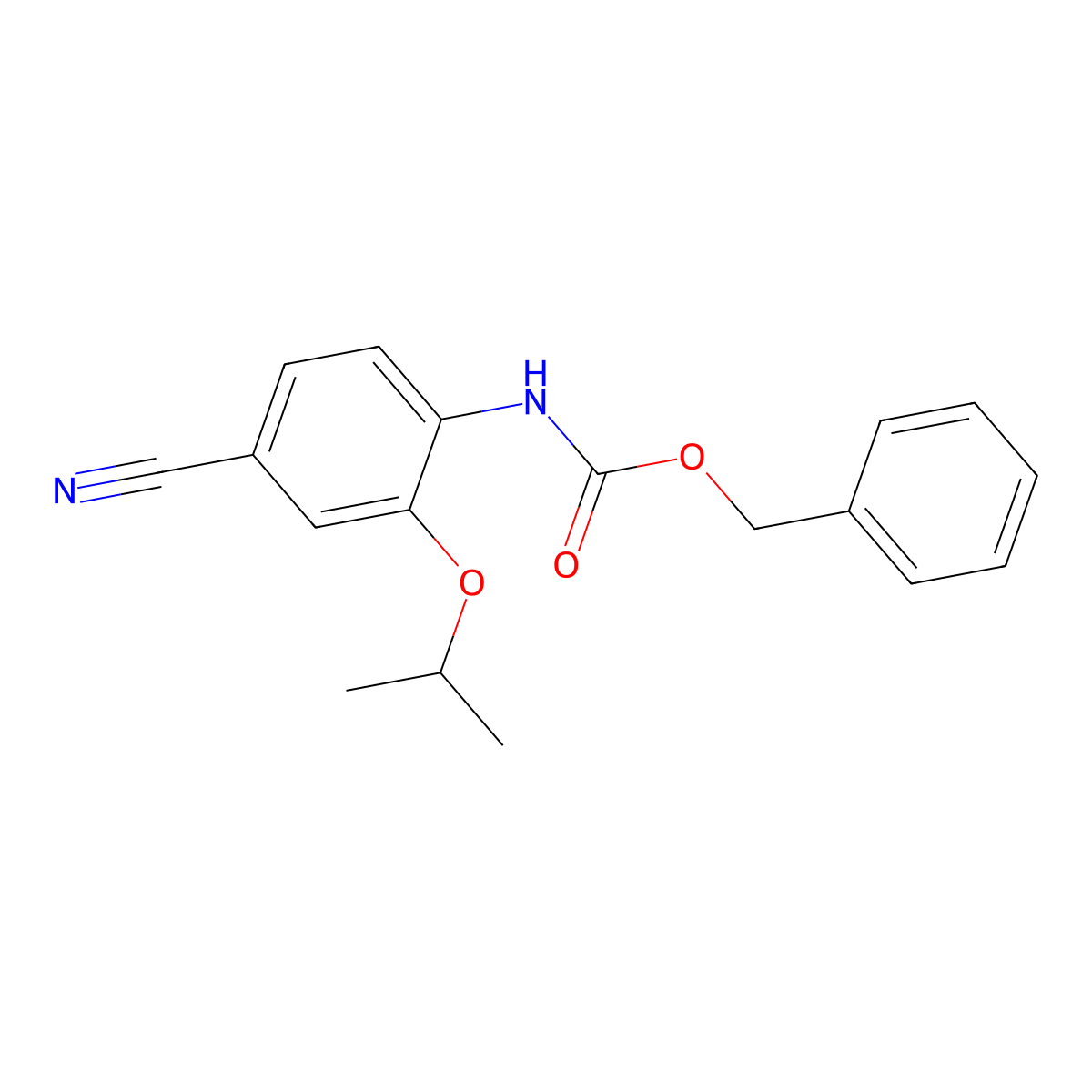 benzyl N-[4-cyano-2-(propan-2-yloxy)phenyl]carbamate molecular structure, CAS 2680851-50-5